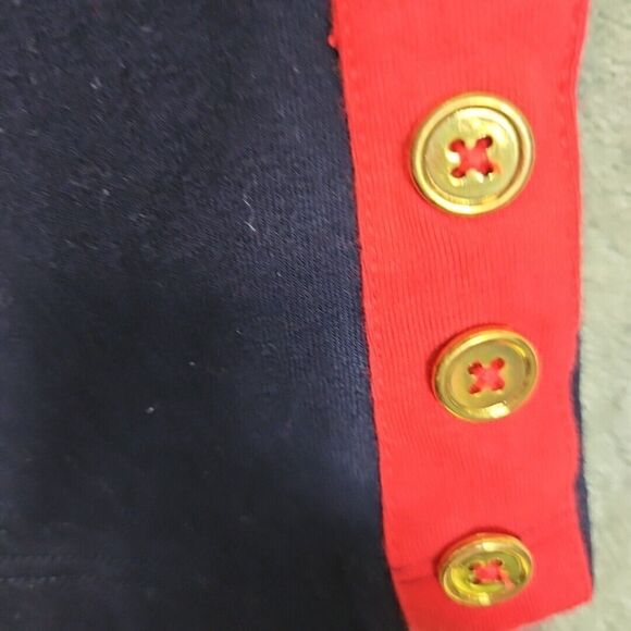 Susan Graver xl tops Red White Blue cotton blend long sleeve 4th July nautical - Picture 2 of 10